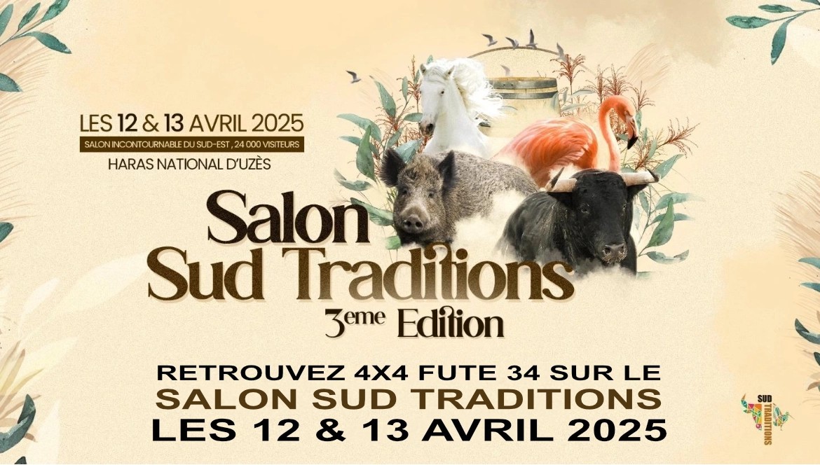 Salon Sud traditions à Uzes les 12 & 13 avril 2025 avec 4x4 Futé 34